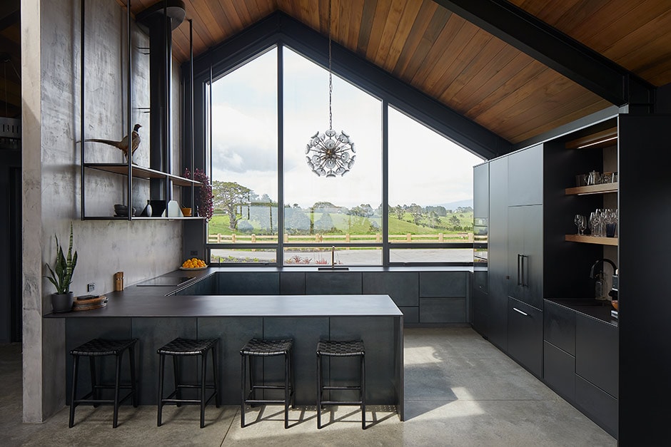 This rural New Plymouth property places the focus on guests and gathering